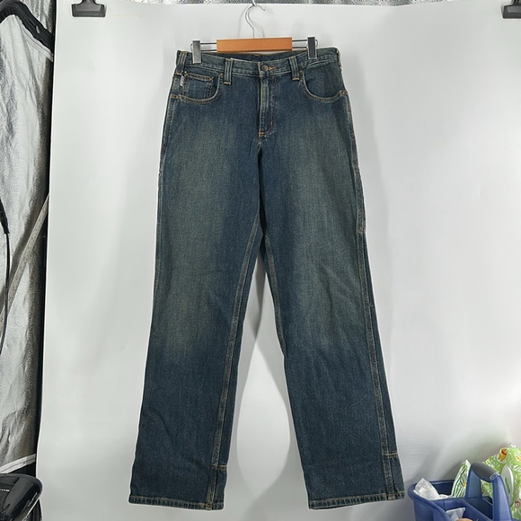 Carhartt jeans Blue Relaxed Fit Jeans cargo work pants carpenter gear sz 30x32 - Picture 4 of 10